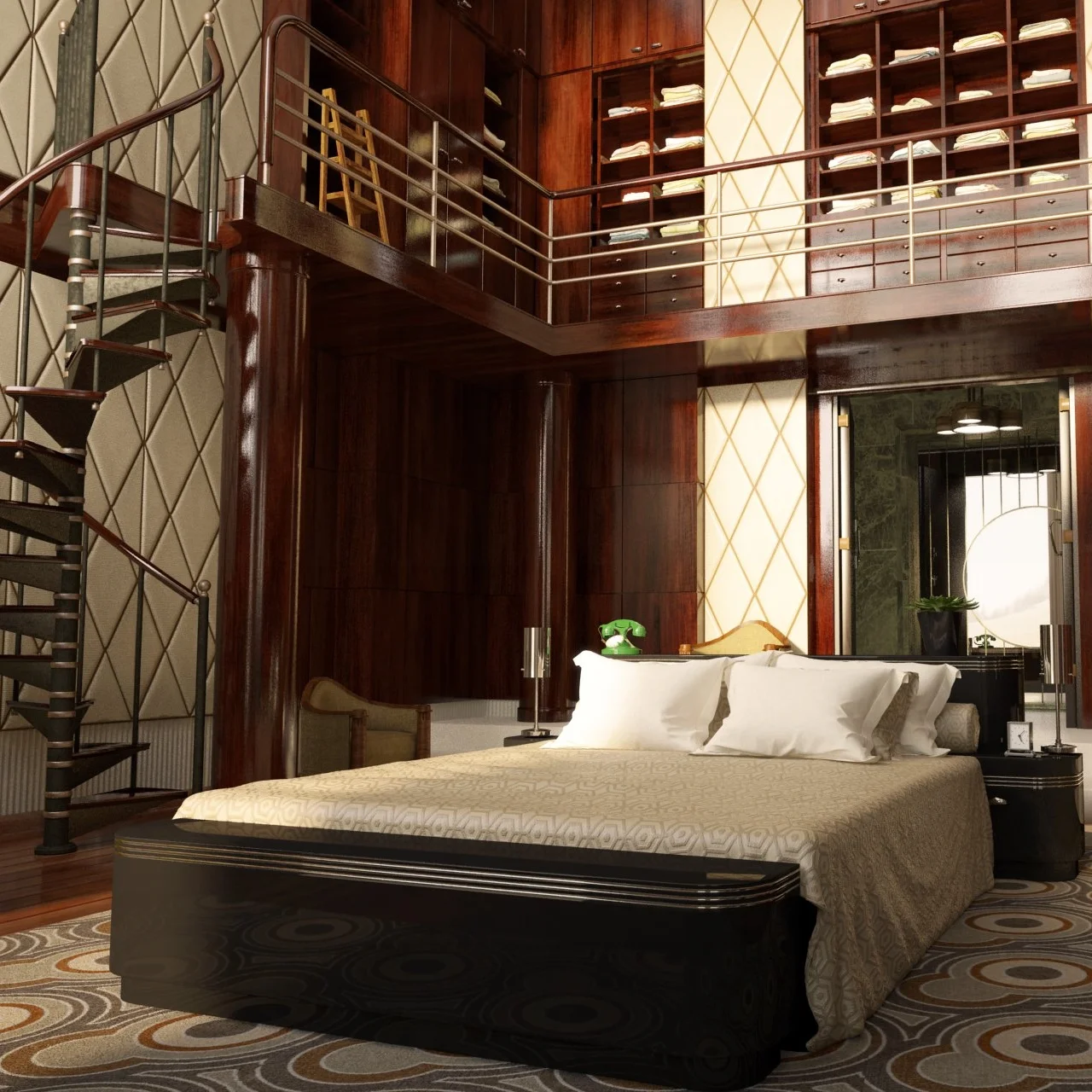 Art deco 2024 style bed frame